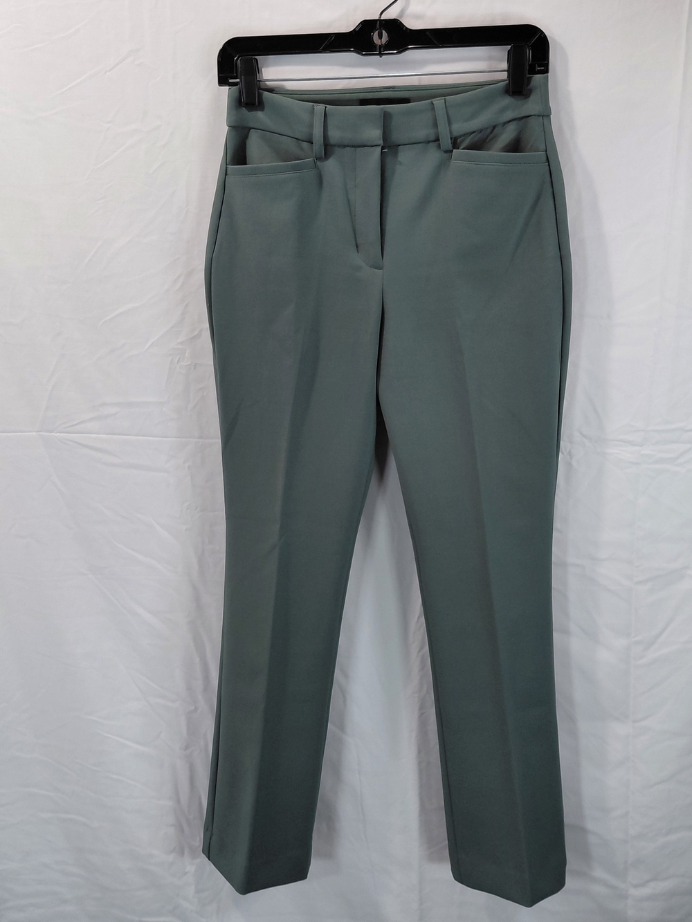 Express Women’s Tailored Straight-Leg Pants - Sage Green